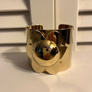 Mulberry Gold Floral Cuff Bracelet